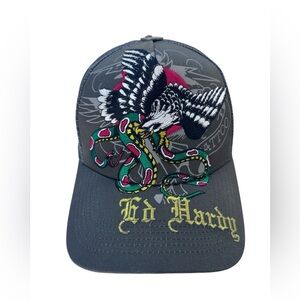 Ed Hardy Eagle Snake Trucker Hat Cap SnapBack Embroidered Unisex New